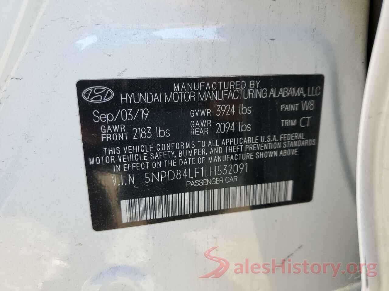 5NPD84LF1LH532091 2020 HYUNDAI ELANTRA