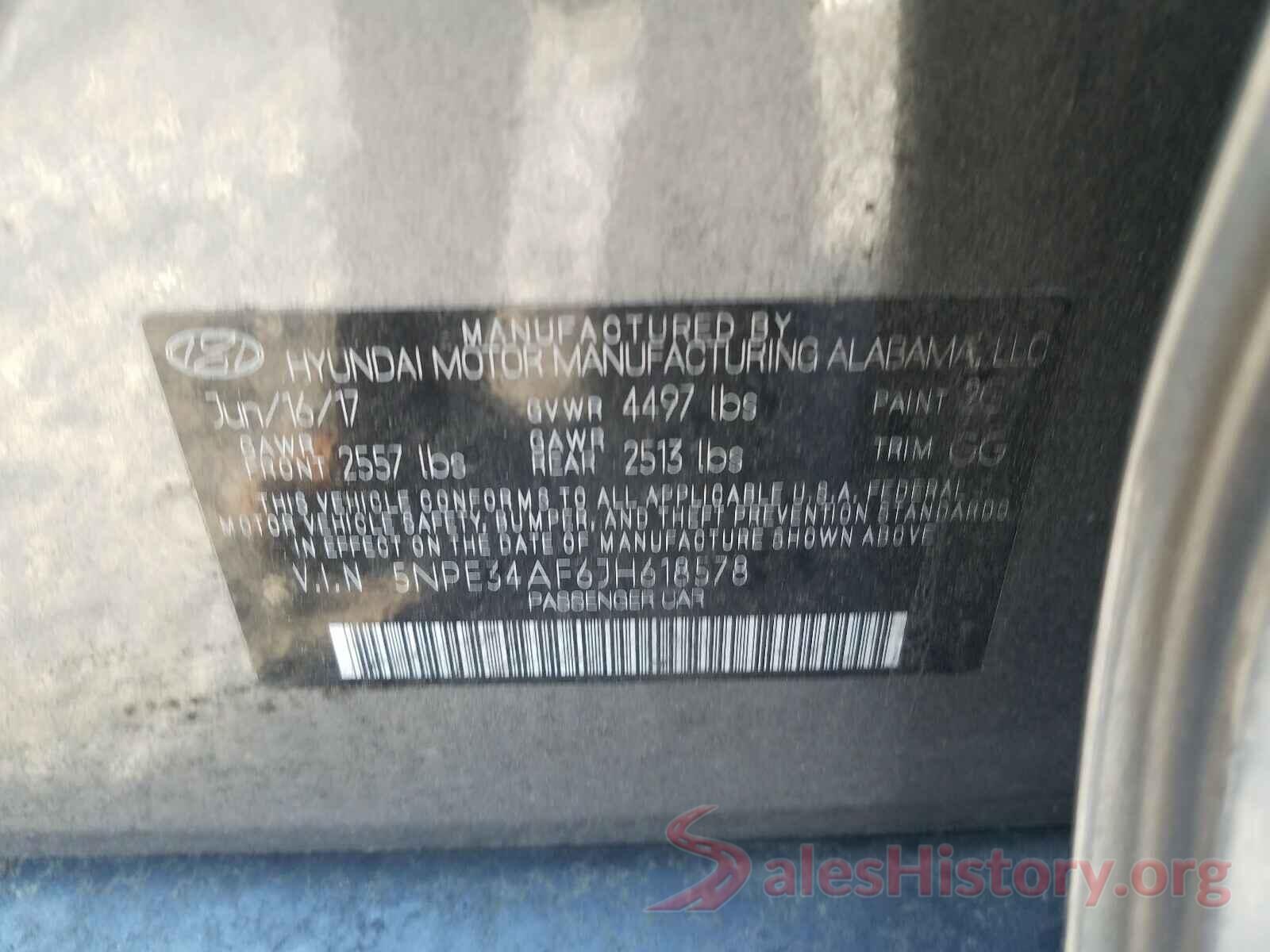 5NPE34AF6JH618578 2018 HYUNDAI SONATA