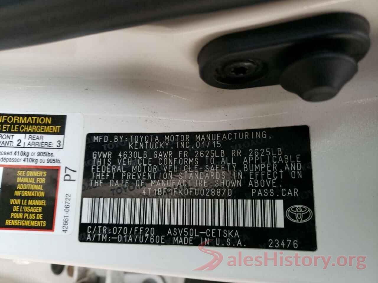 4T1BF1FK0FU028870 2015 TOYOTA CAMRY