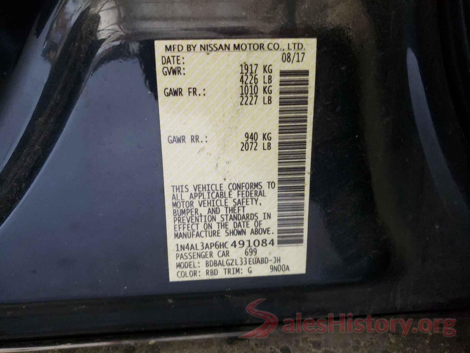 1N4AL3AP6HC491084 2017 NISSAN ALTIMA