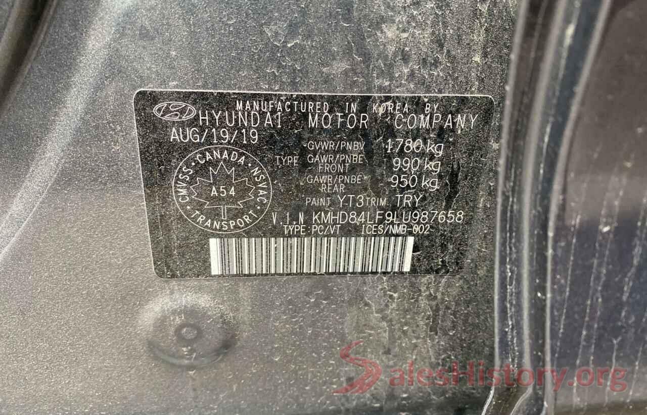 KMHD84LF9LU987658 2020 HYUNDAI ELANTRA