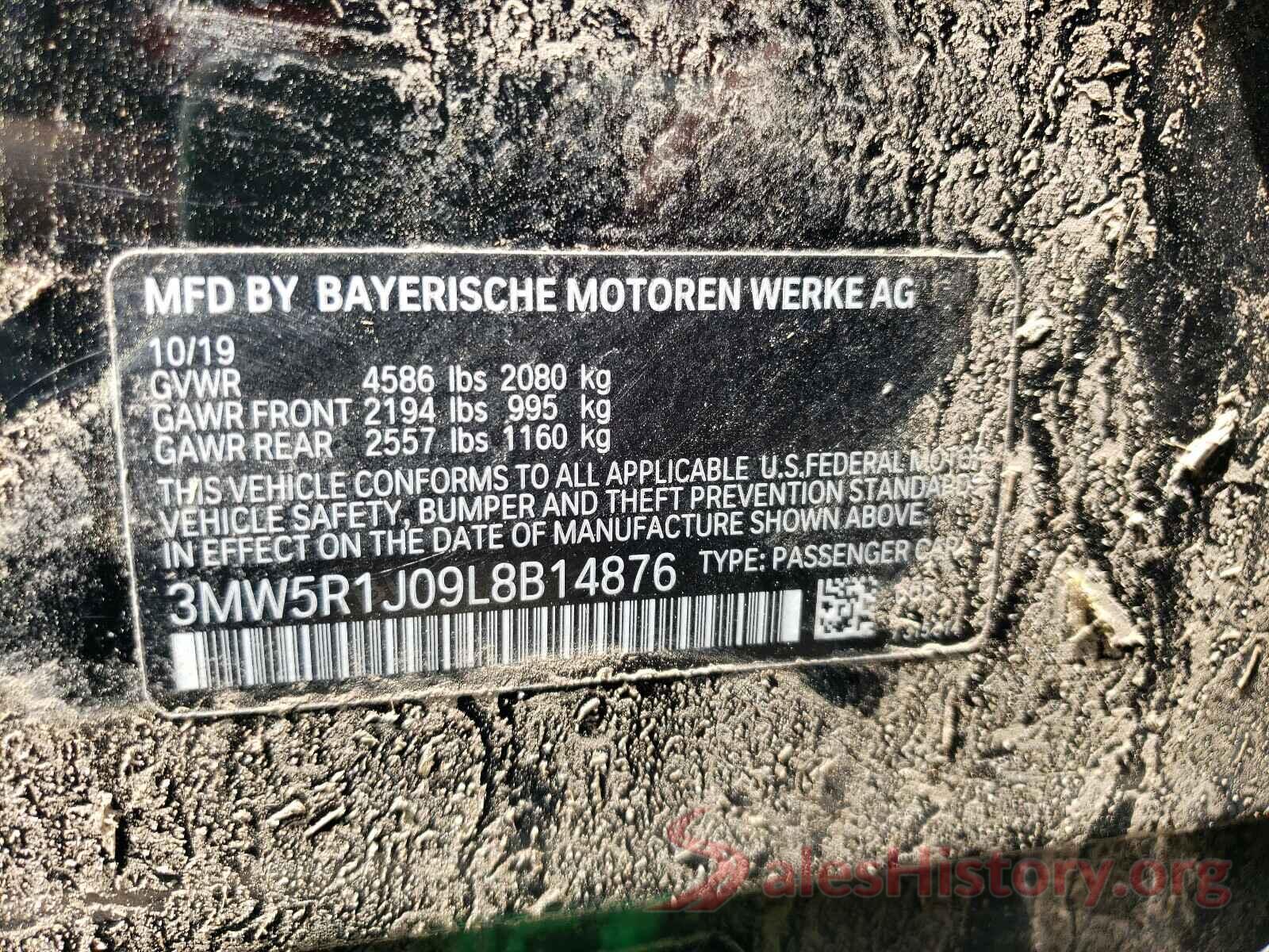 3MW5R1J09L8B14876 2020 BMW 3 SERIES