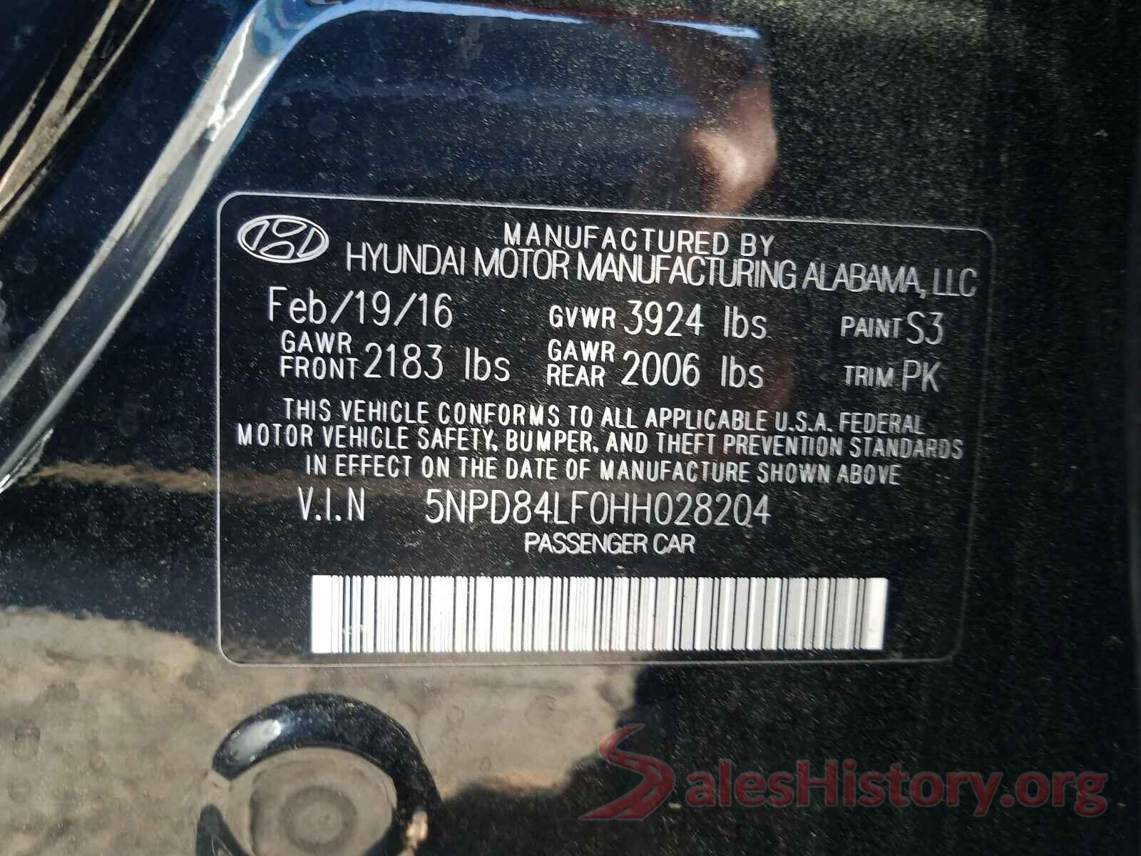 5NPD84LF0HH028204 2017 HYUNDAI ELANTRA