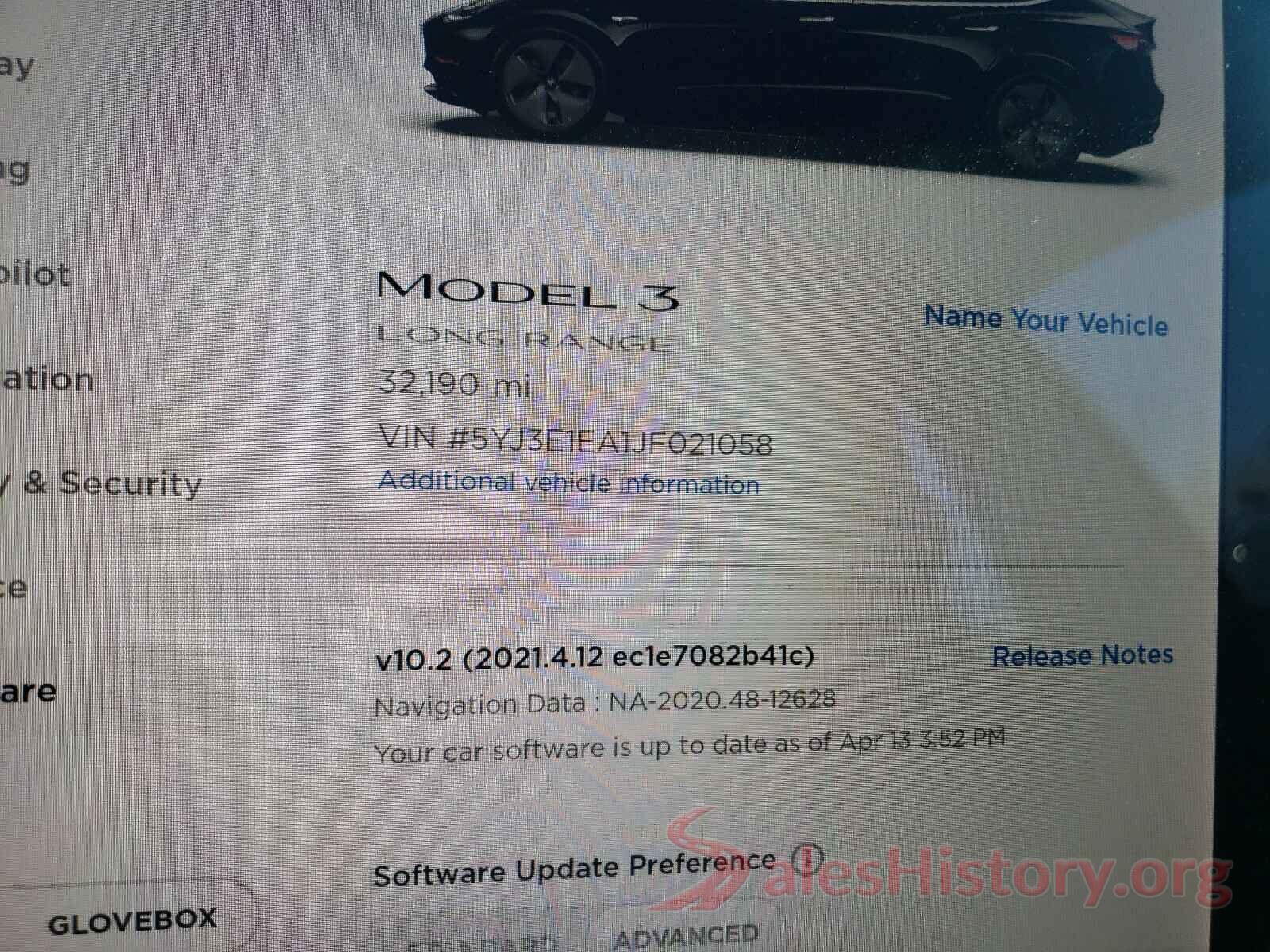 5YJ3E1EA1JF021058 2018 TESLA MODEL 3