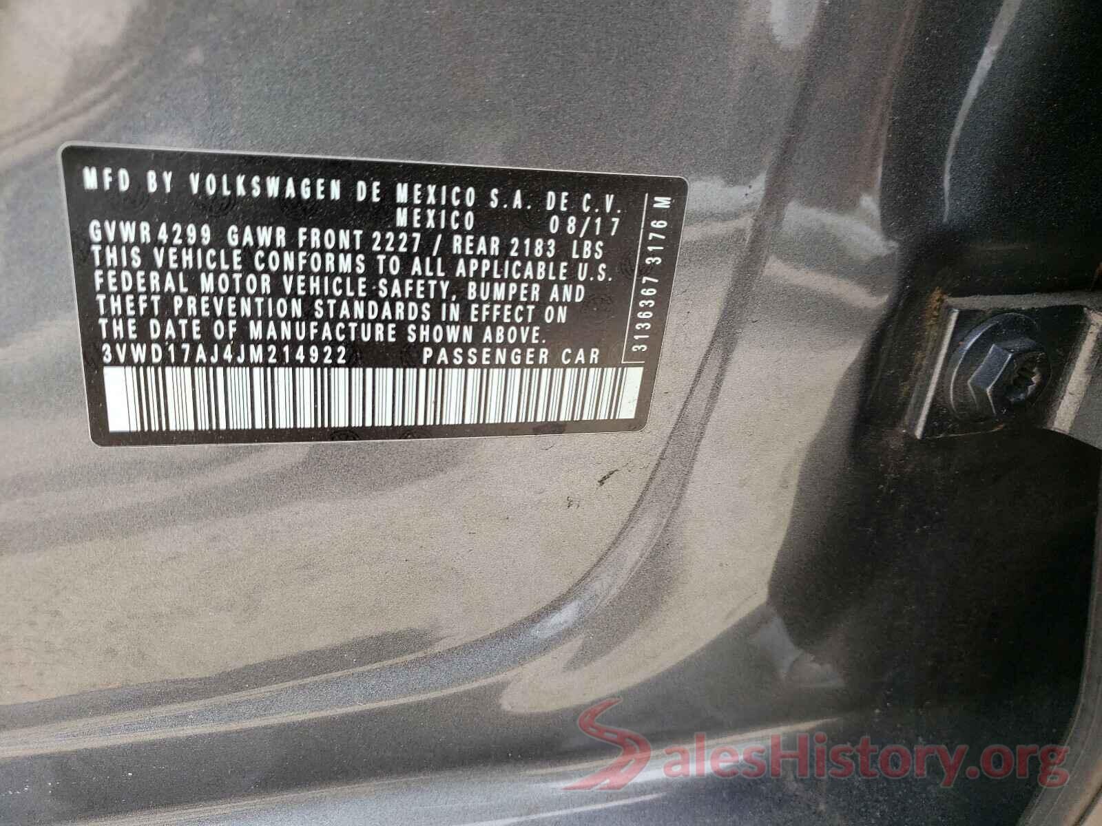 3VWD17AJ4JM214922 2018 VOLKSWAGEN JETTA