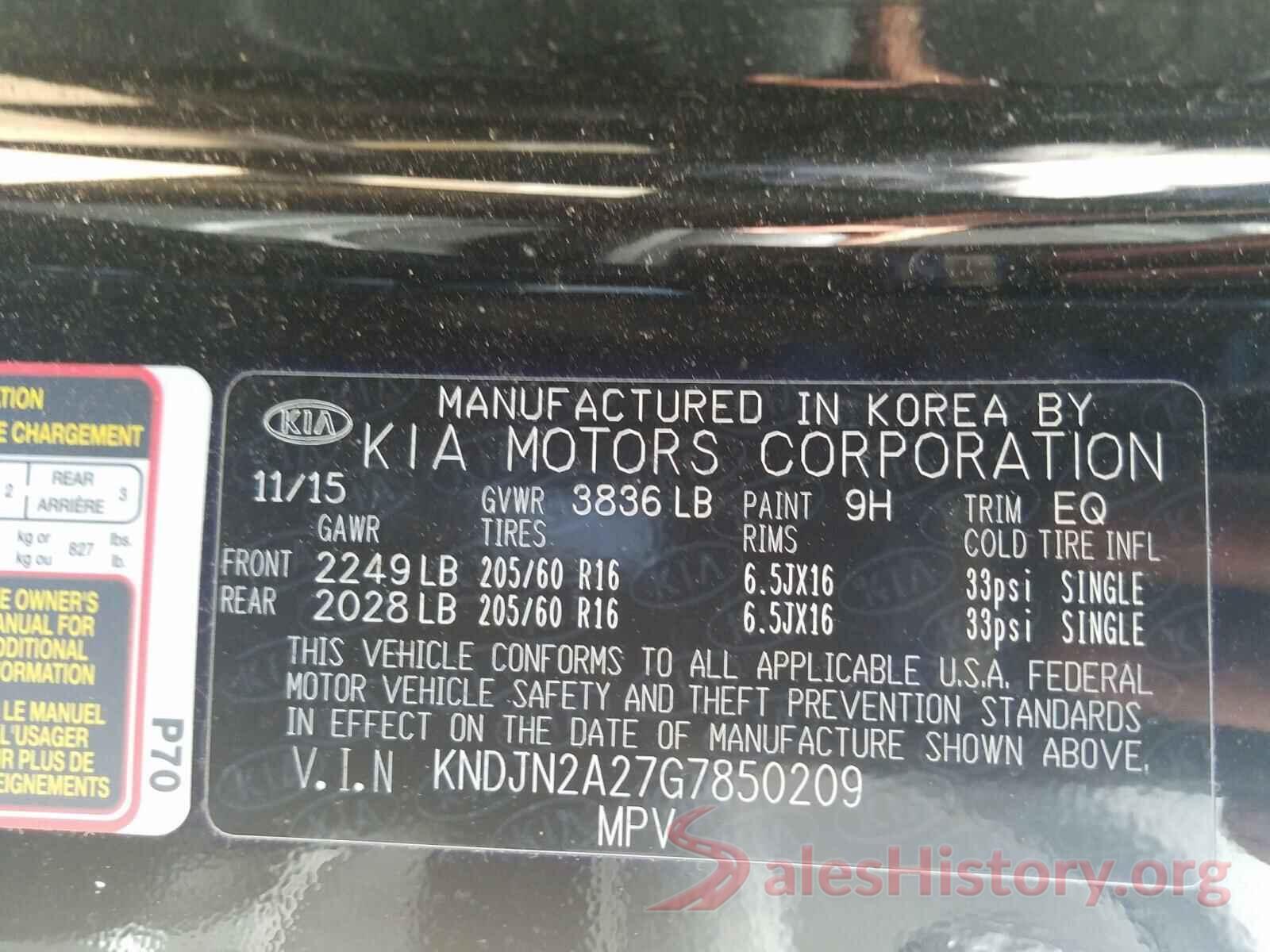 KNDJN2A27G7850209 2016 KIA SOUL