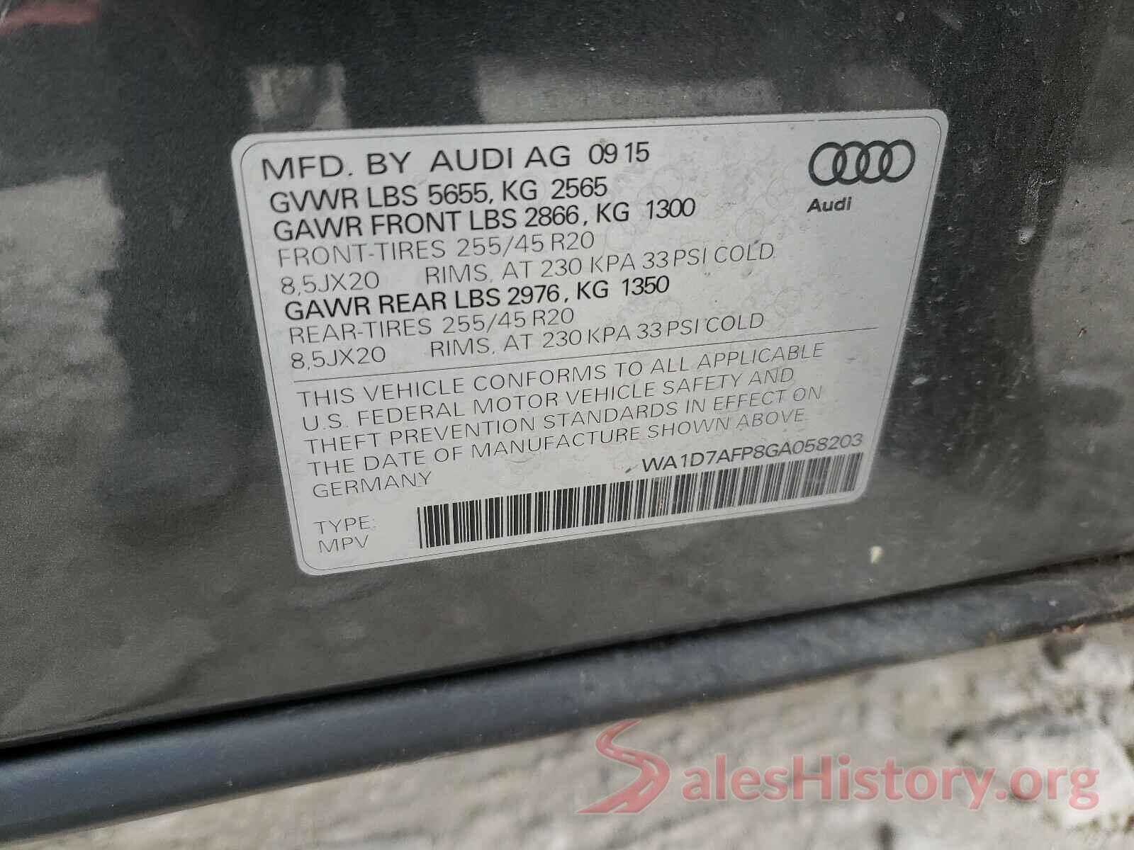 WA1D7AFP8GA058203 2016 AUDI Q5