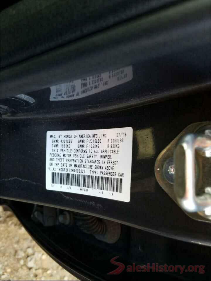 1HGCR2F72HA006327 2017 HONDA ACCORD