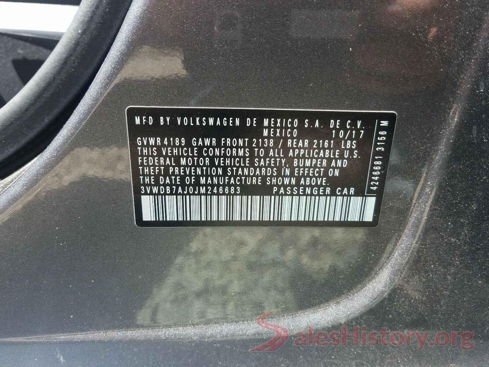 3VWDB7AJ0JM246683 2018 VOLKSWAGEN JETTA