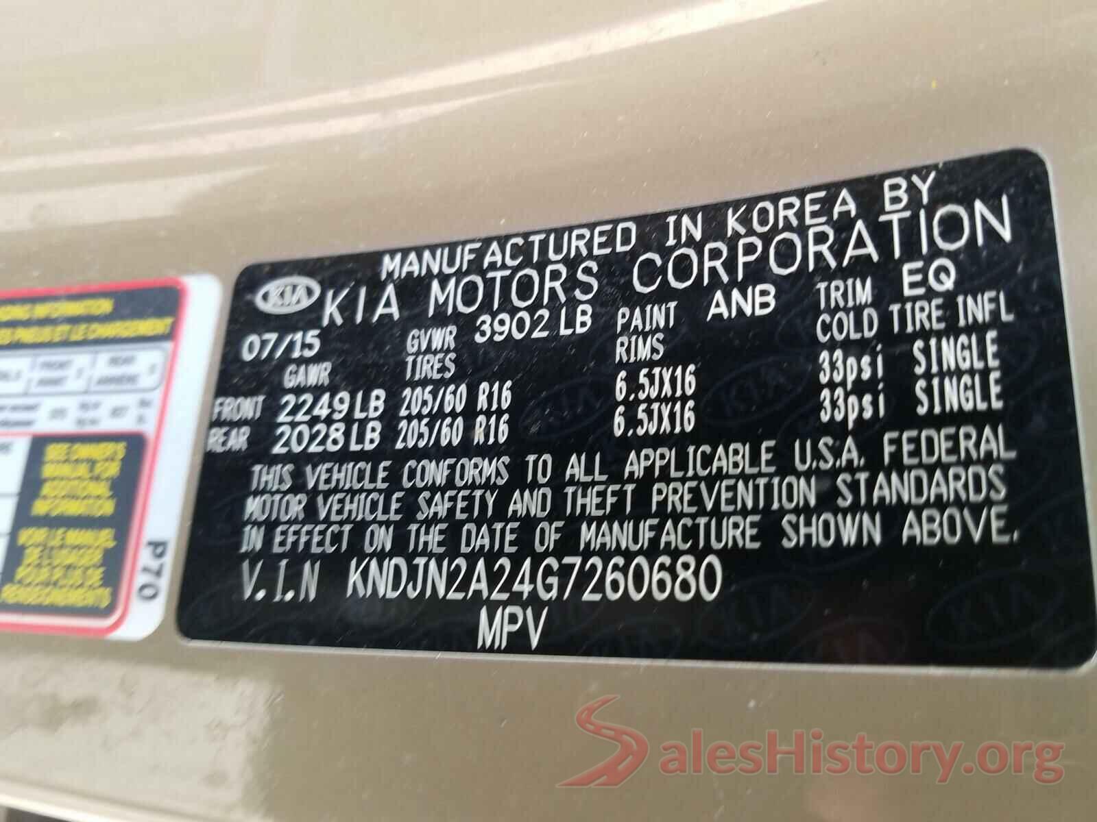 KNDJN2A24G7260680 2016 KIA SOUL