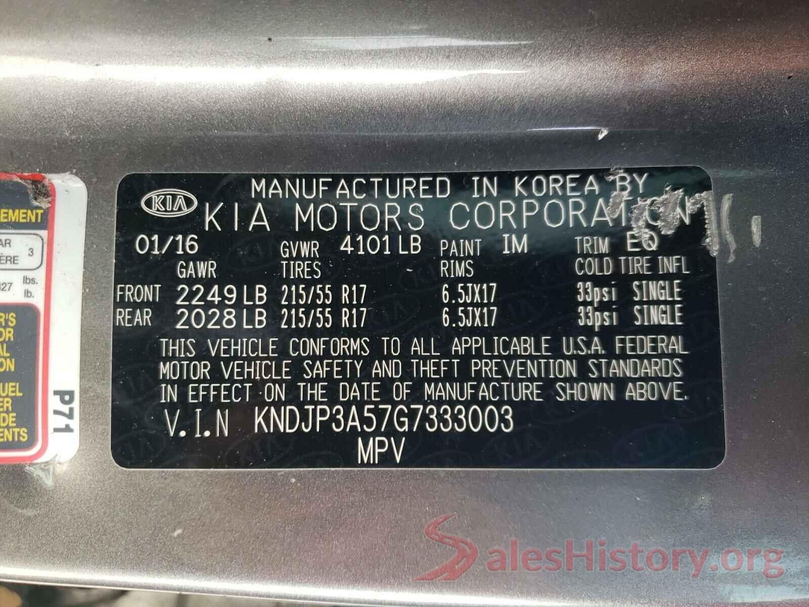 KNDJP3A57G7333003 2016 KIA SOUL