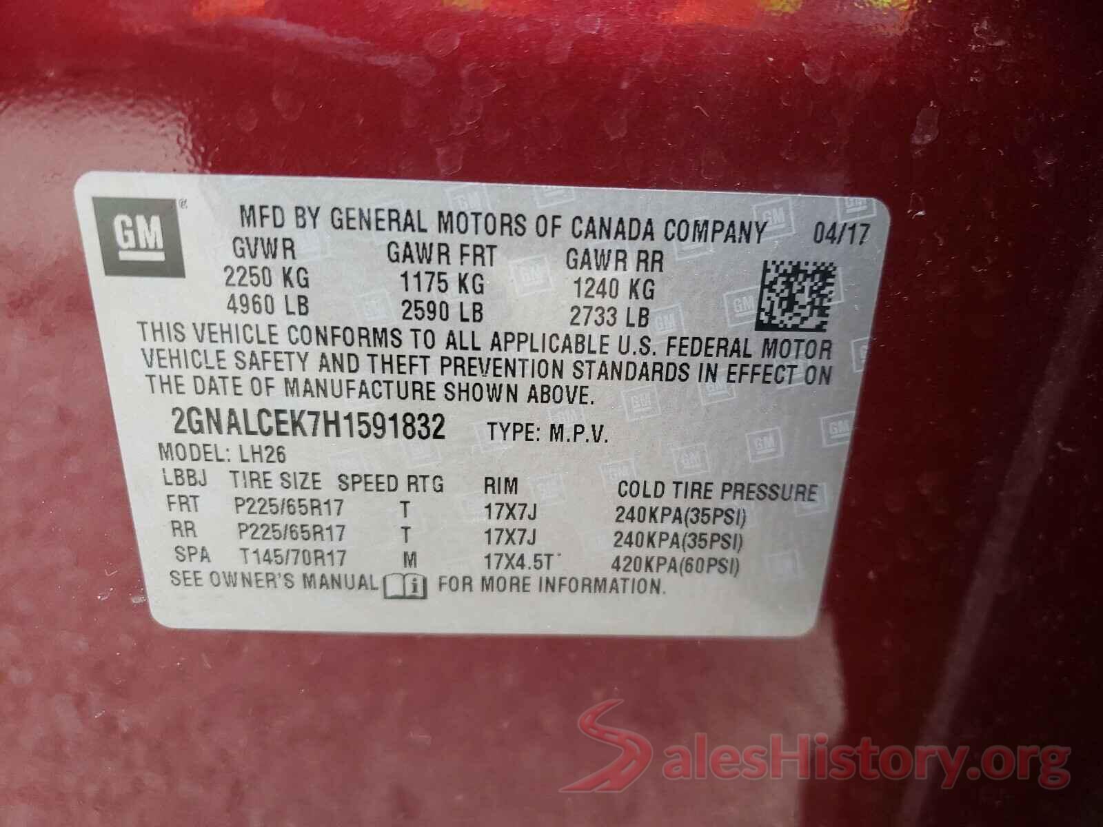 2GNALCEK7H1591832 2017 CHEVROLET EQUINOX