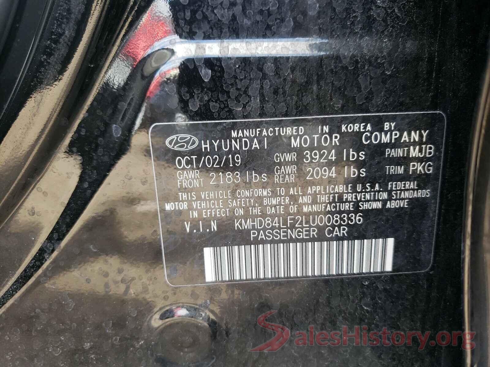 KMHD84LF2LU008336 2020 HYUNDAI ELANTRA