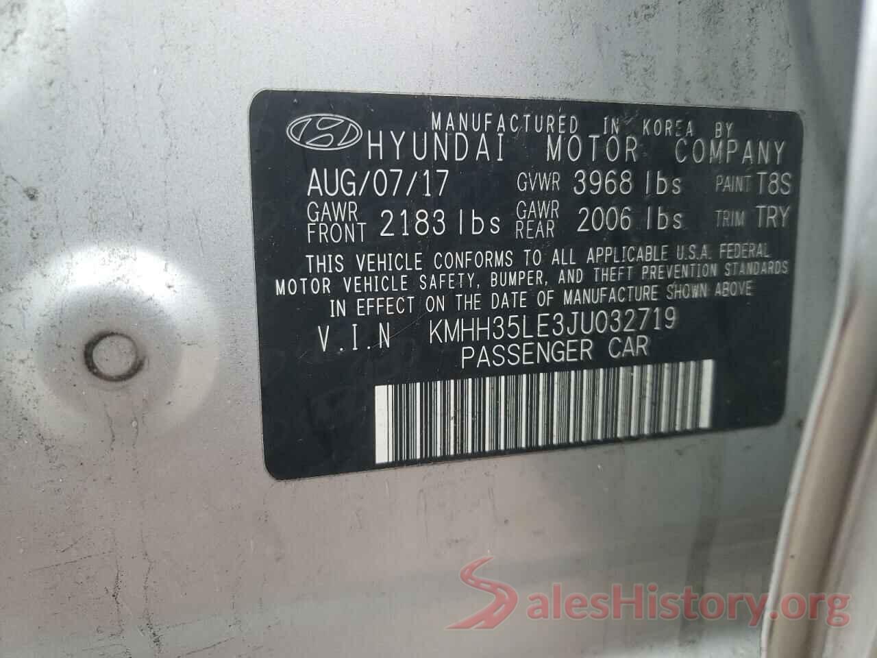 KMHH35LE3JU032719 2018 HYUNDAI ELANTRA