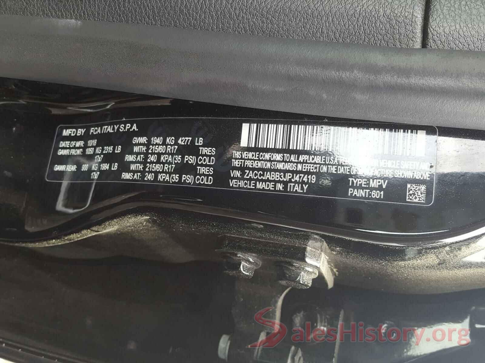 ZACCJABB3JPJ47419 2018 JEEP RENEGADE