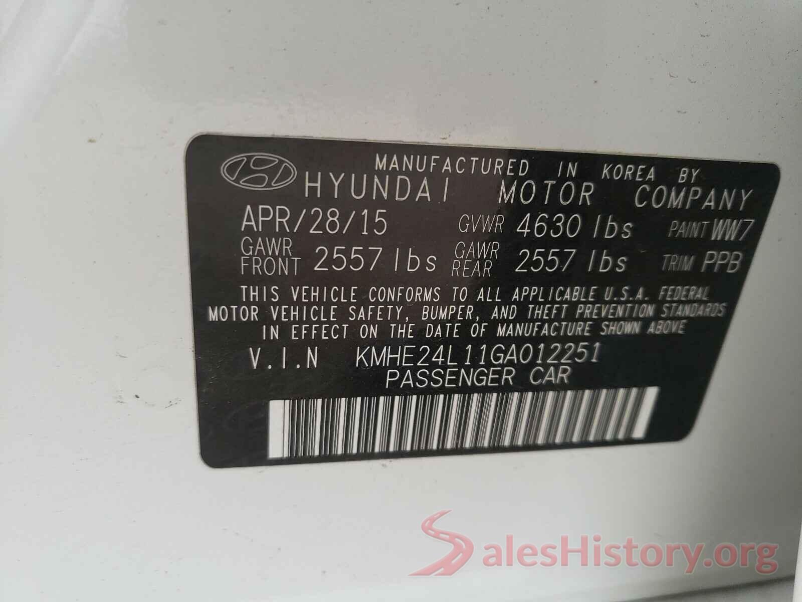 KMHE24L11GA012251 2016 HYUNDAI SONATA