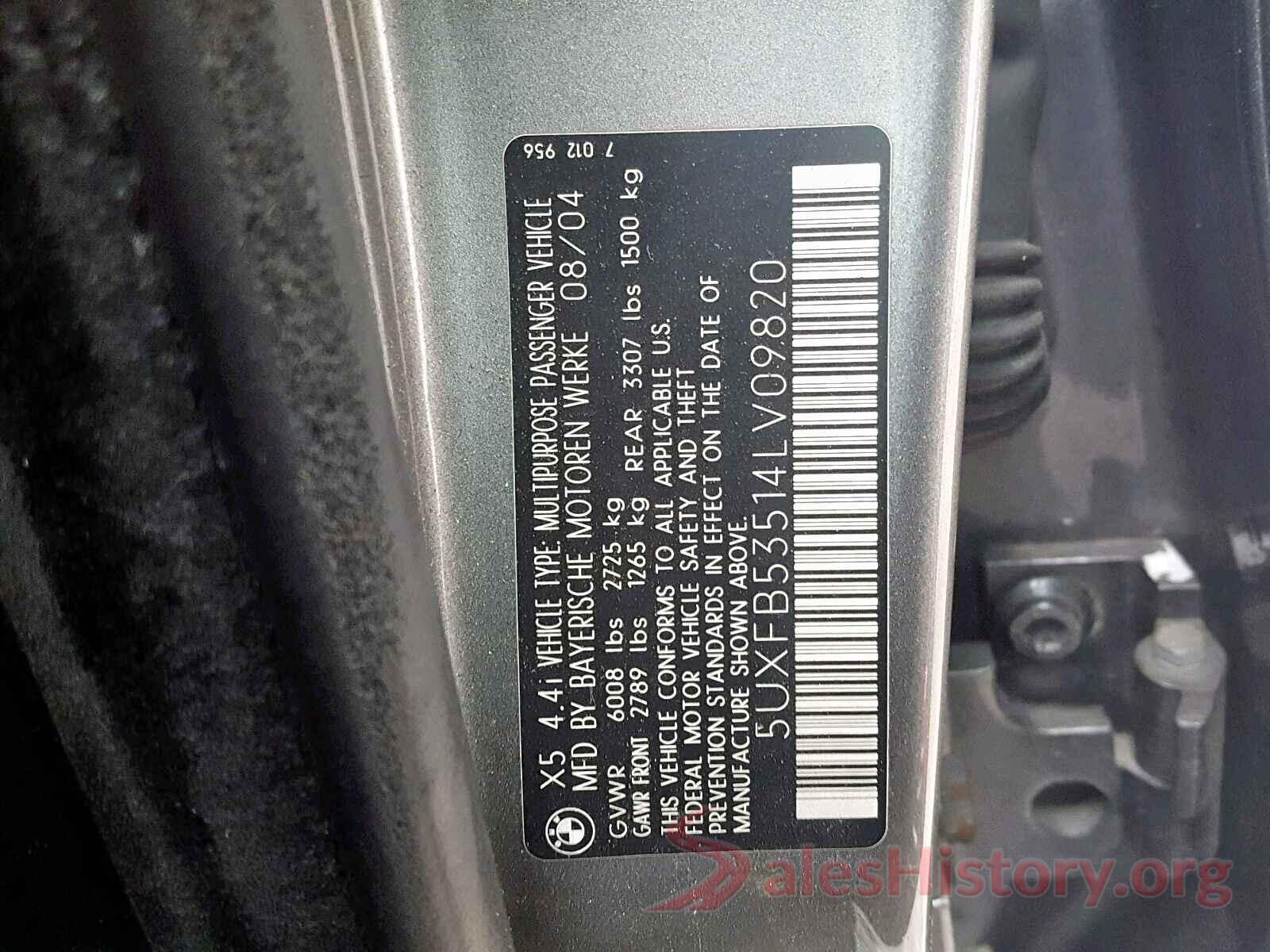 5UXFB53514LV09820 2004 BMW X5