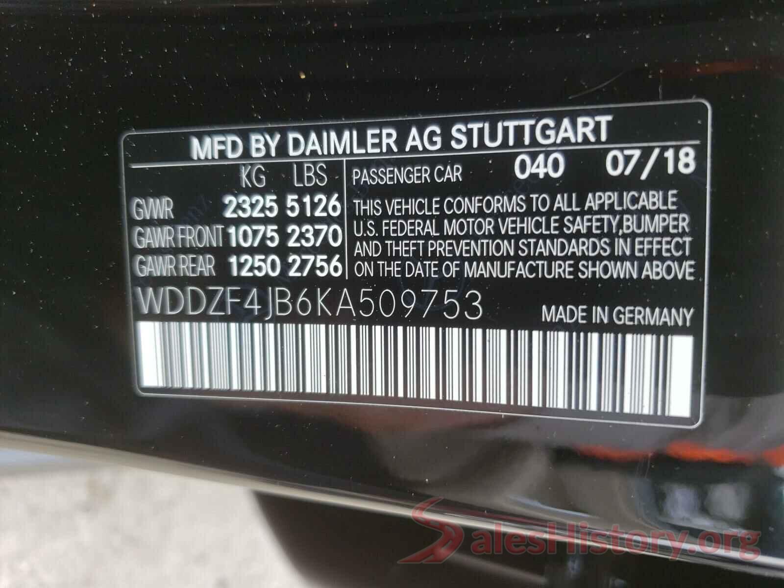 WDDZF4JB6KA509753 2019 MERCEDES-BENZ E CLASS