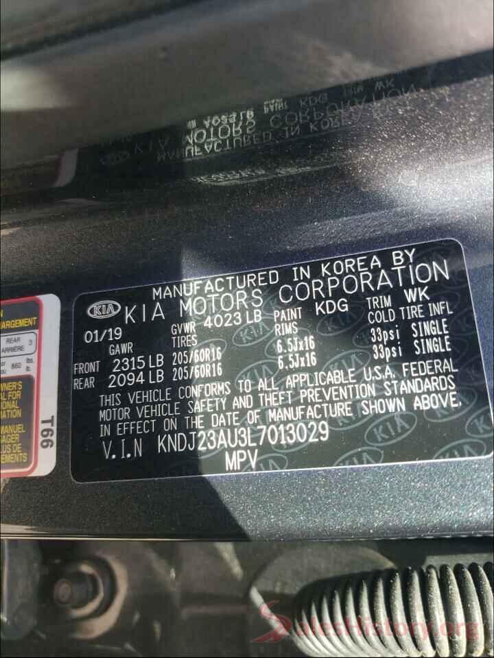 KNDJ23AU3L7013029 2020 KIA SOUL