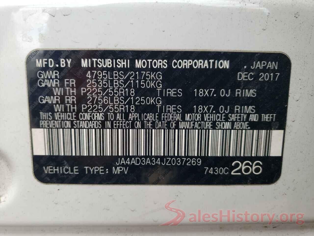 JA4AD3A34JZ037269 2018 MITSUBISHI OUTLANDER