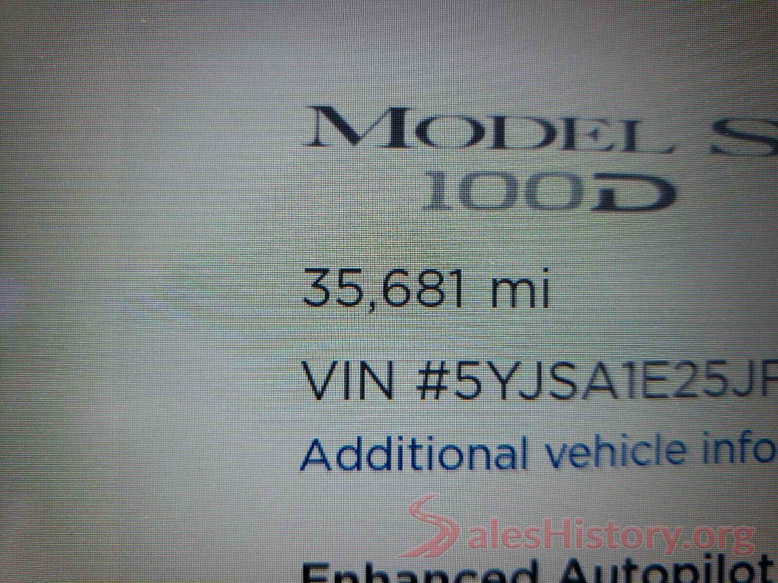 5YJSA1E25JF267904 2018 TESLA MODEL S