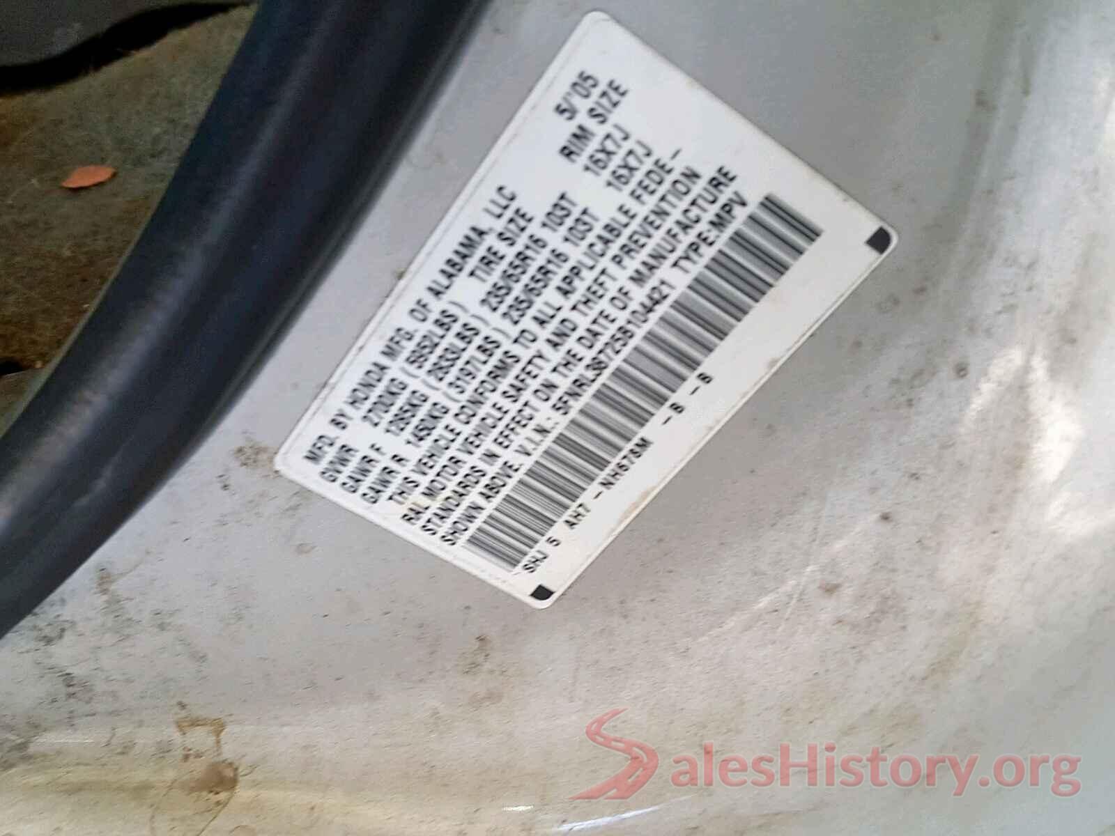 5FNRL38725B104421 2005 HONDA ODYSSEY EX