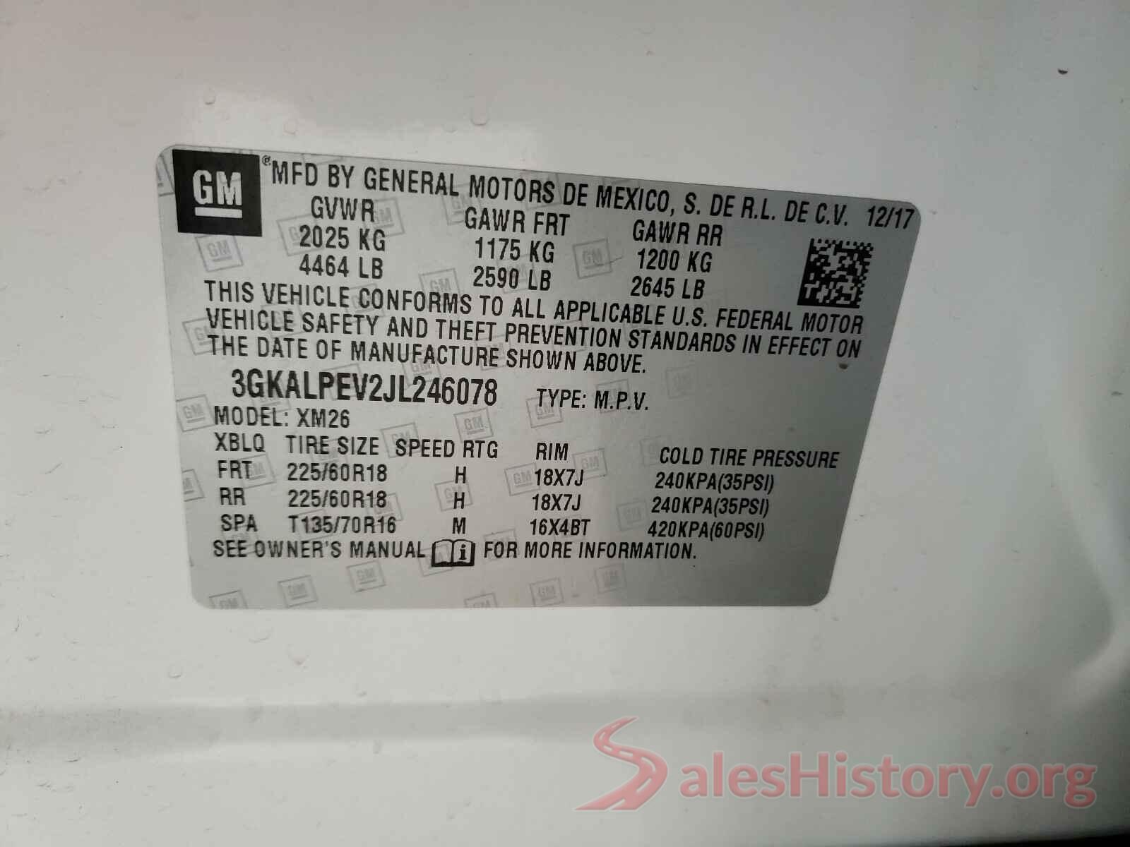 3GKALPEV2JL246078 2018 GMC TERRAIN