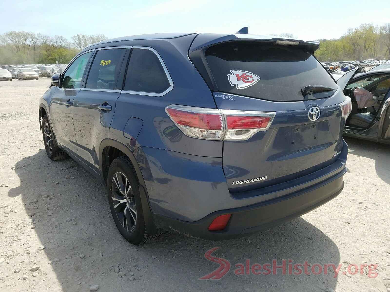 5TDJKRFH8GS257964 2016 TOYOTA HIGHLANDER