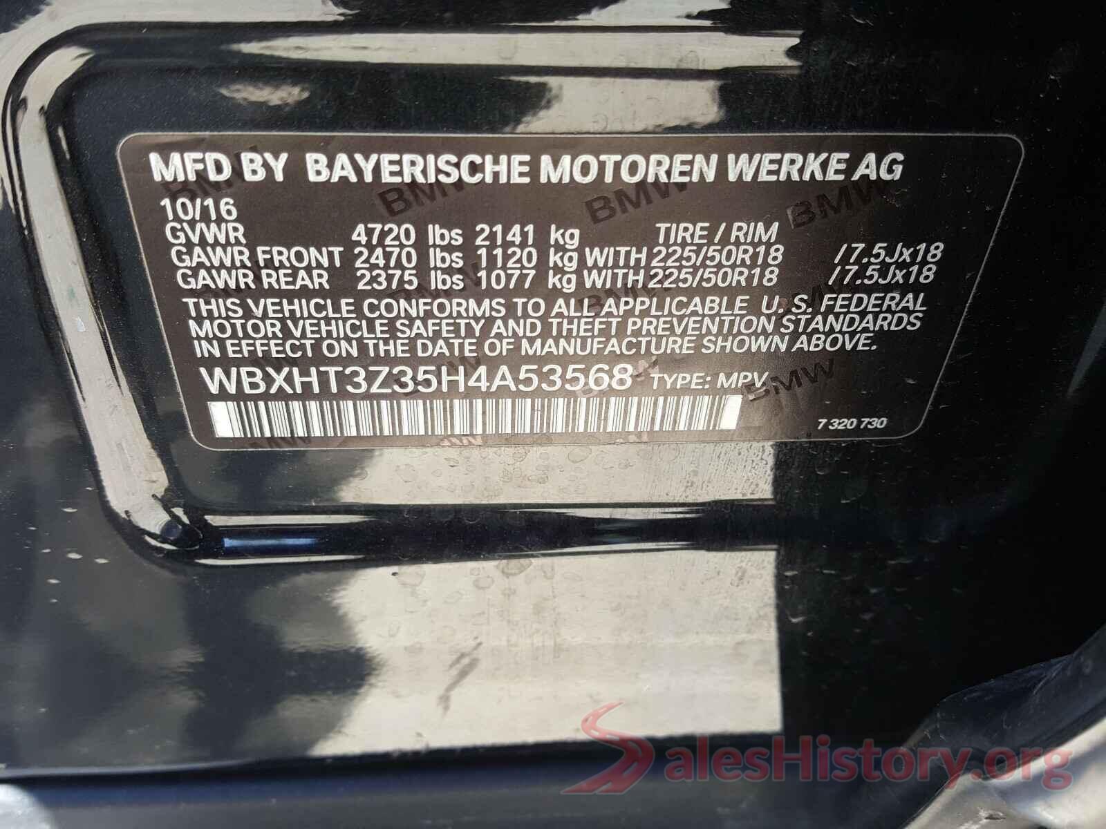 WBXHT3Z35H4A53568 2017 BMW X1