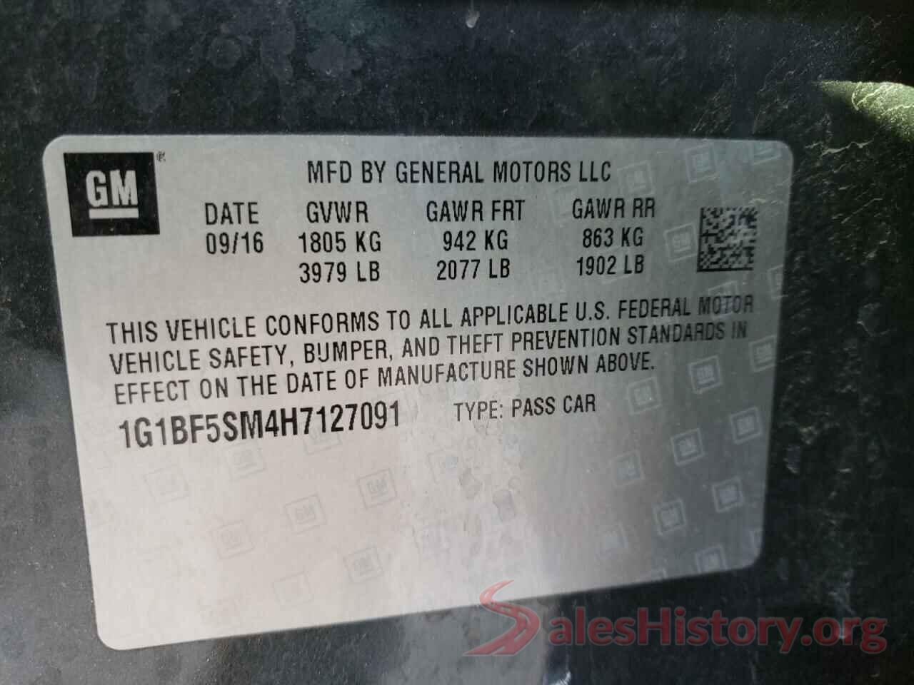 1G1BF5SM4H7127091 2017 CHEVROLET CRUZE