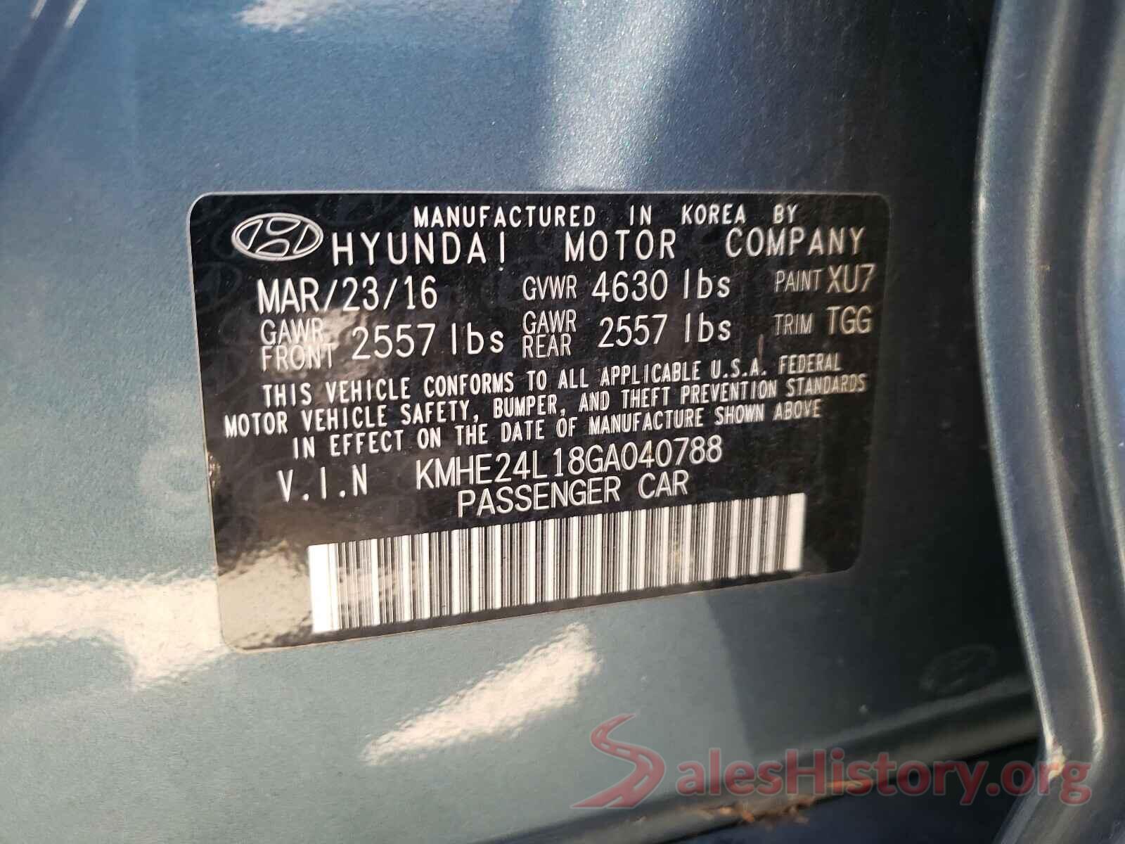 KMHE24L18GA040788 2016 HYUNDAI SONATA