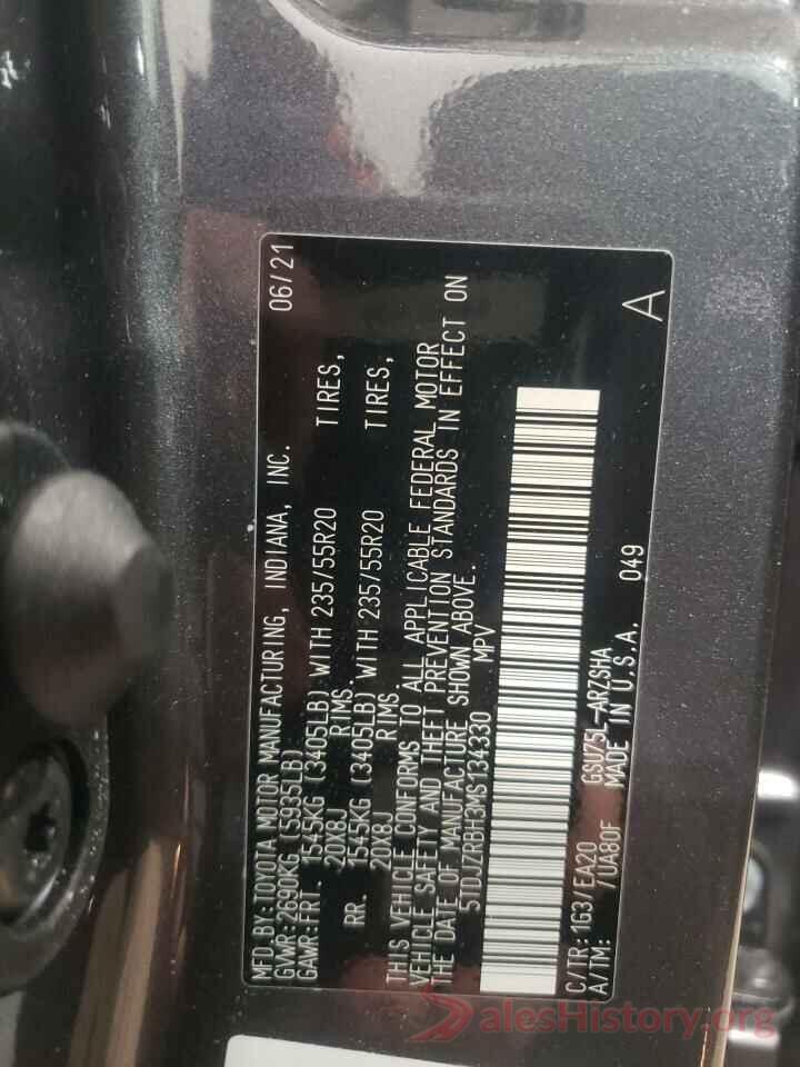 5TDJZRBH3MS134330 2021 TOYOTA HIGHLANDER