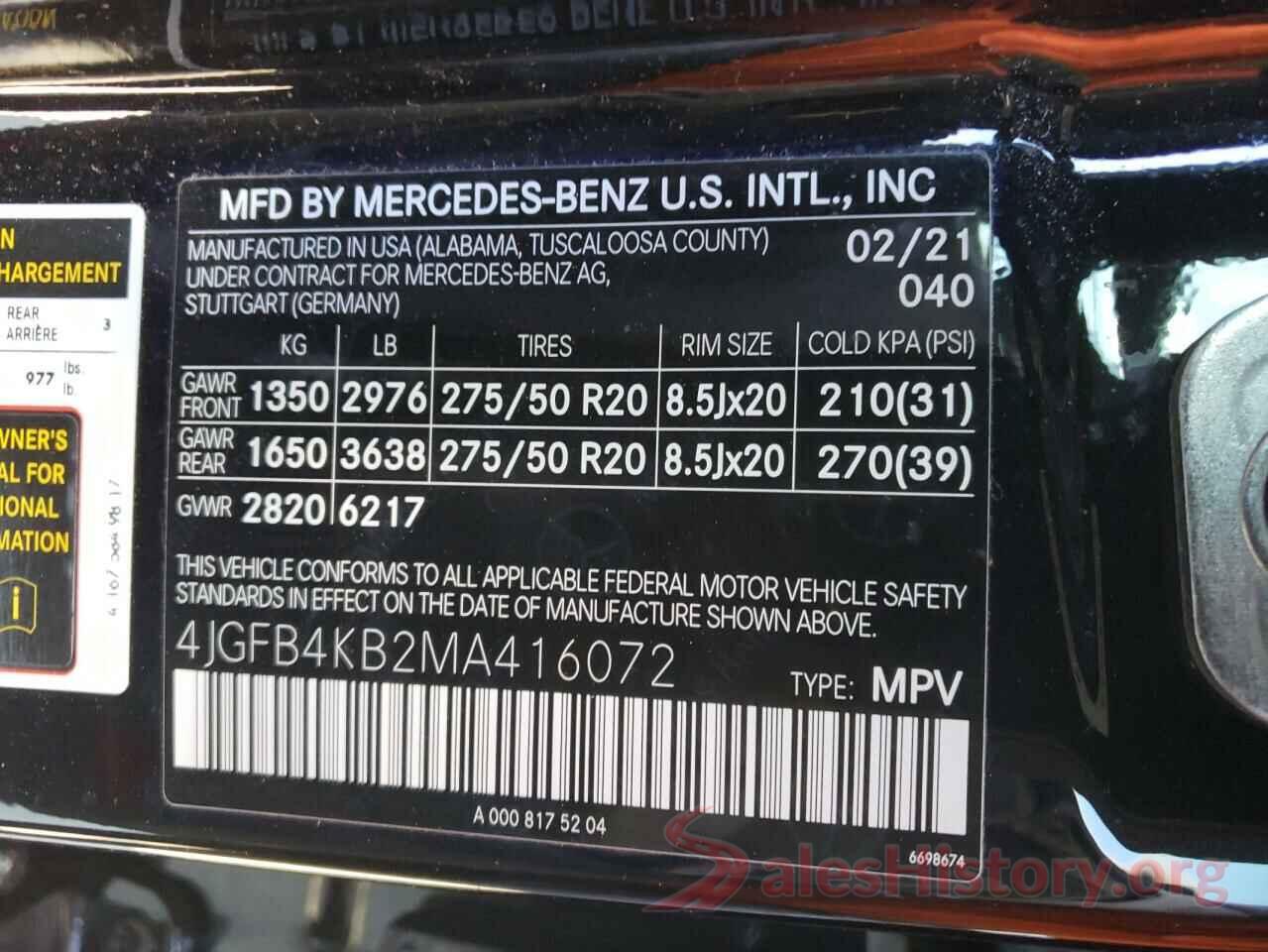 4JGFB4KB2MA416072 2021 MERCEDES-BENZ GLE-CLASS