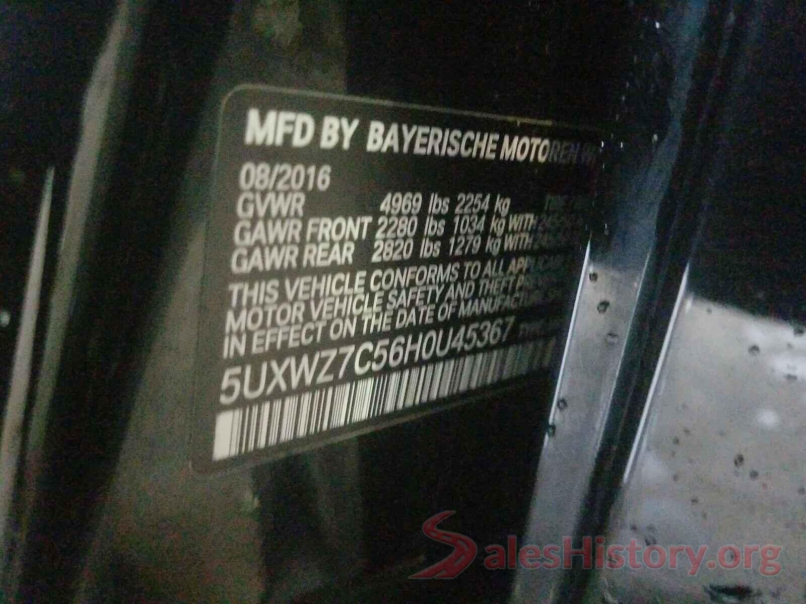 5UXWZ7C56H0U45367 2017 BMW X3