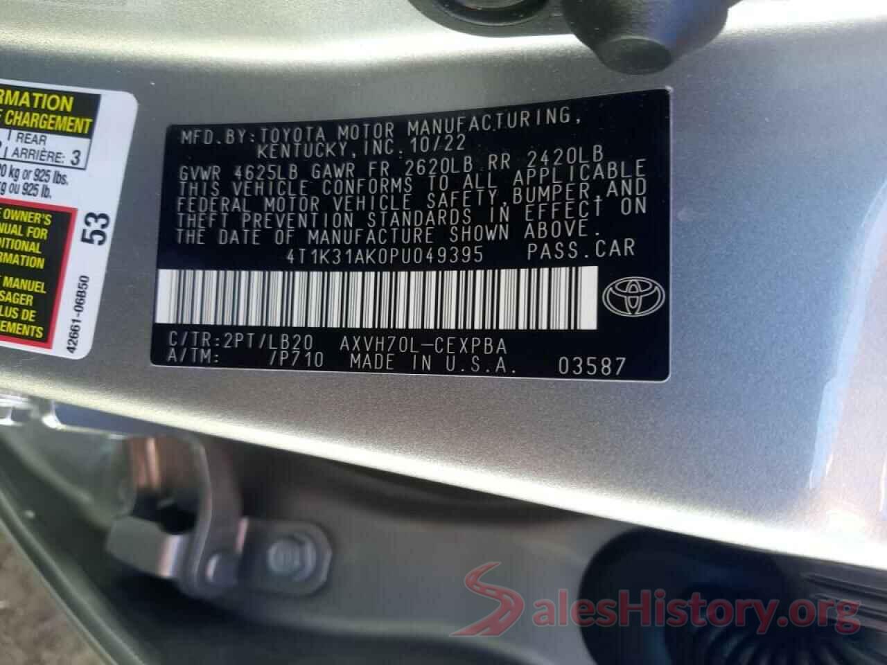 4T1K31AK0PU049395 2023 TOYOTA CAMRY