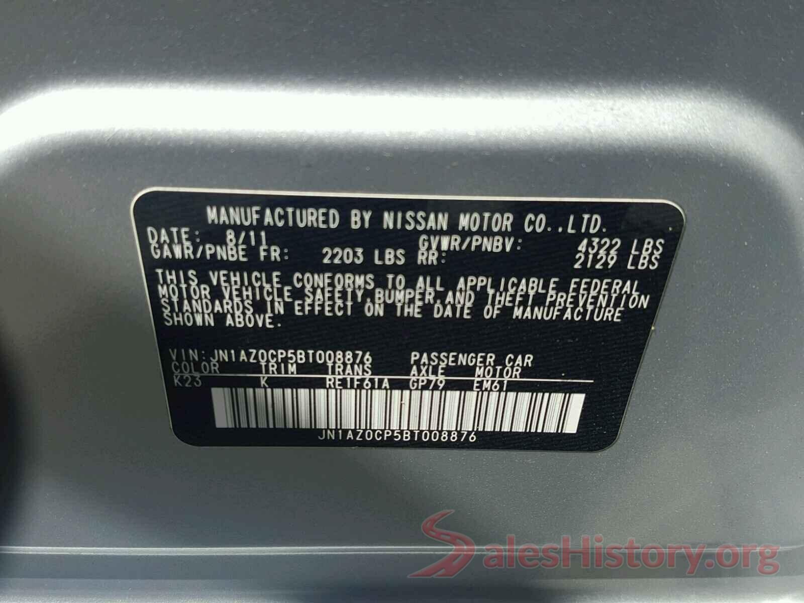 JN1AZ0CP5BT008876 2011 NISSAN LEAF