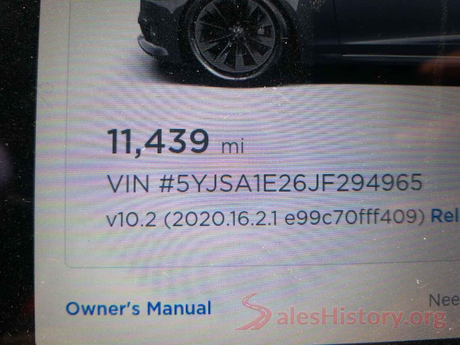 5YJSA1E26JF294965 2018 TESLA MODEL S