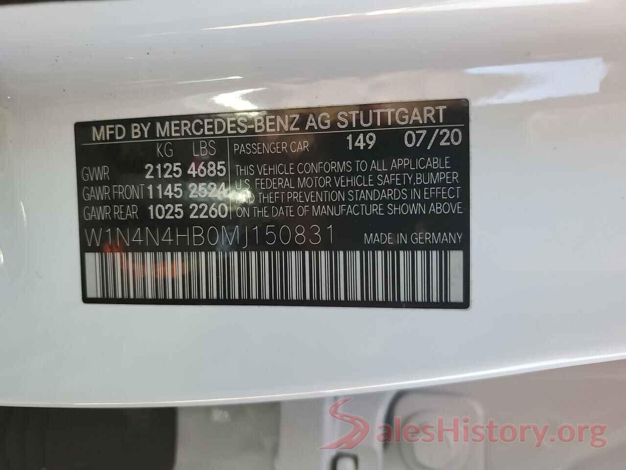 W1N4N4HB0MJ150831 2021 MERCEDES-BENZ GLA-CLASS