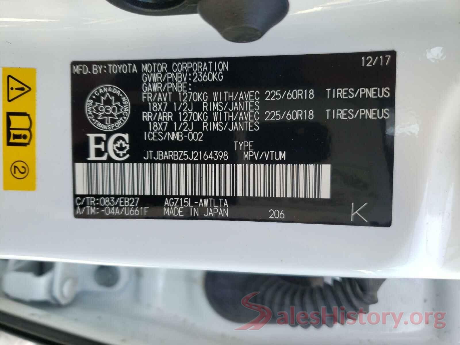 JTJBARBZ5J2164398 2018 LEXUS NX