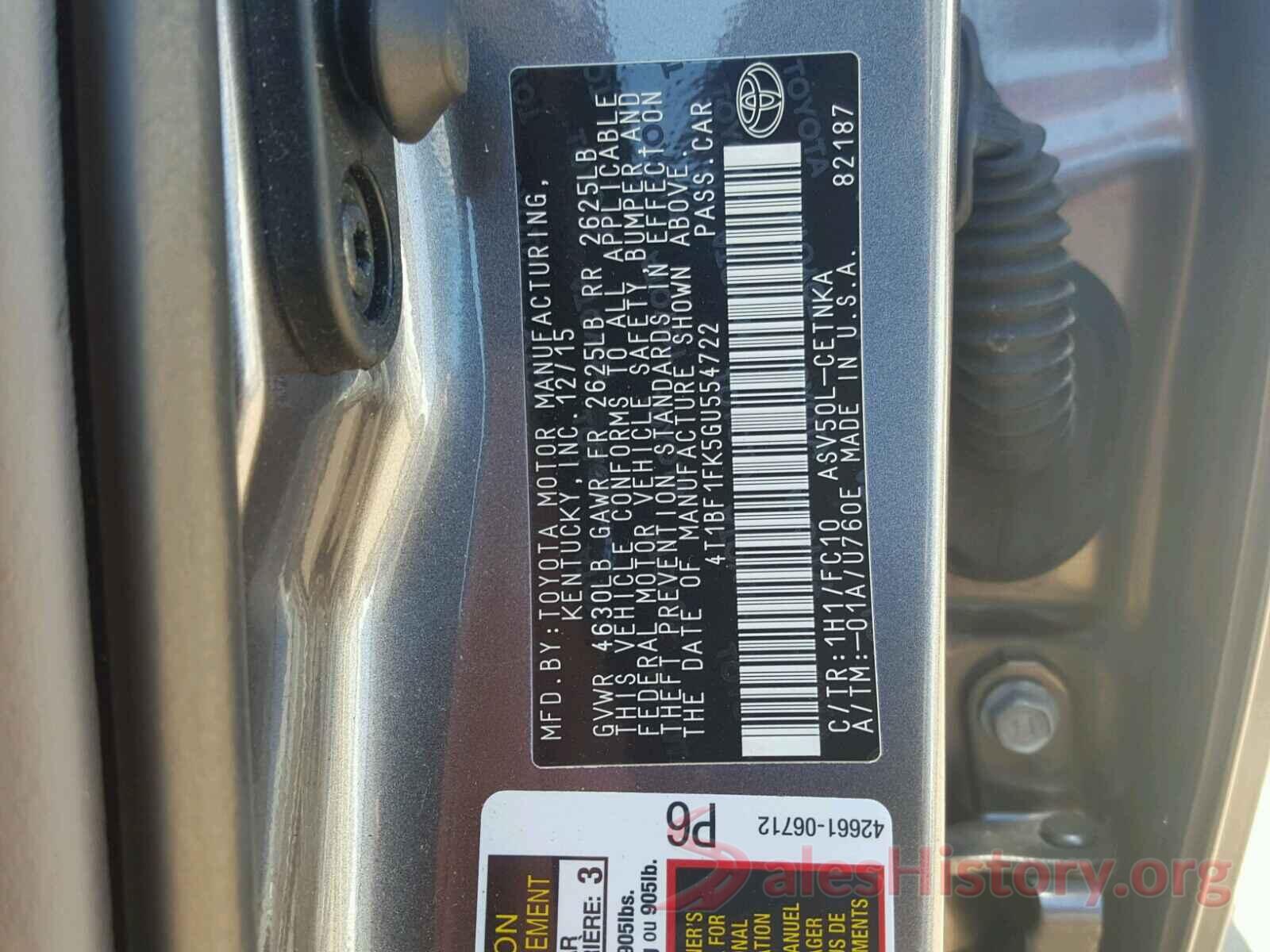 4T1BF1FK5GU554722 2016 TOYOTA CAMRY