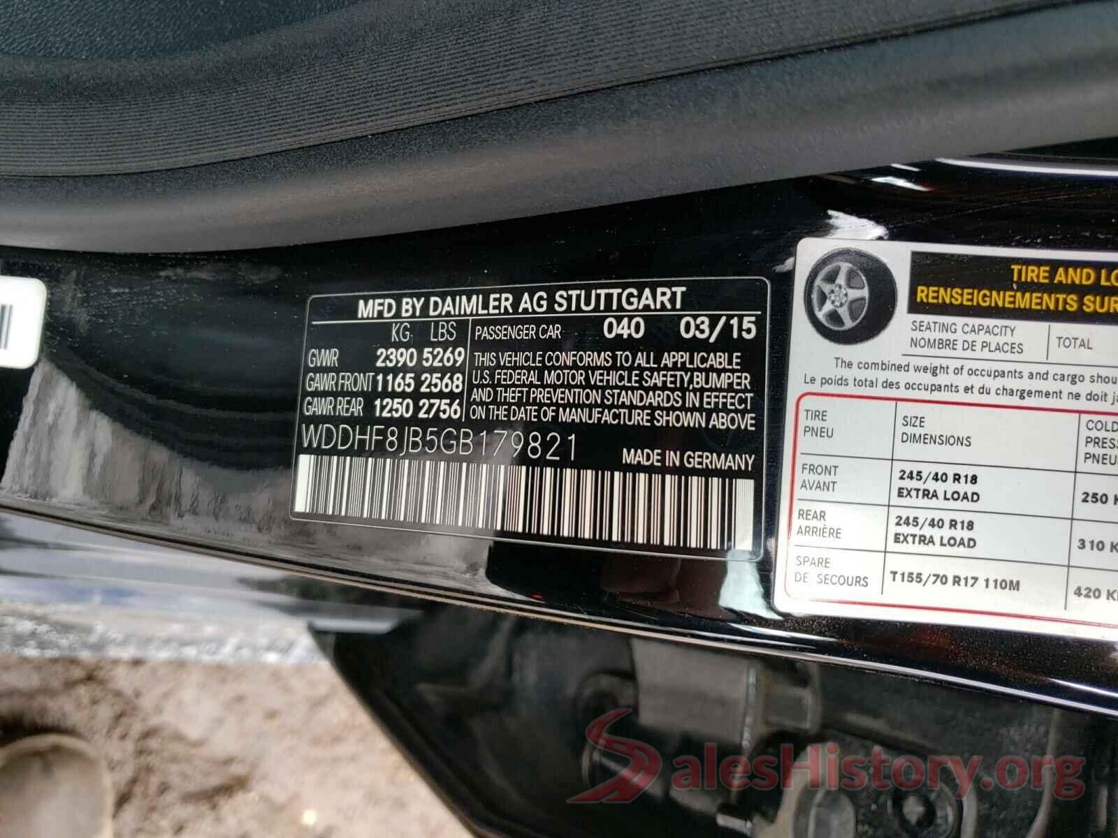 WDDHF8JB5GB179821 2016 MERCEDES-BENZ E CLASS