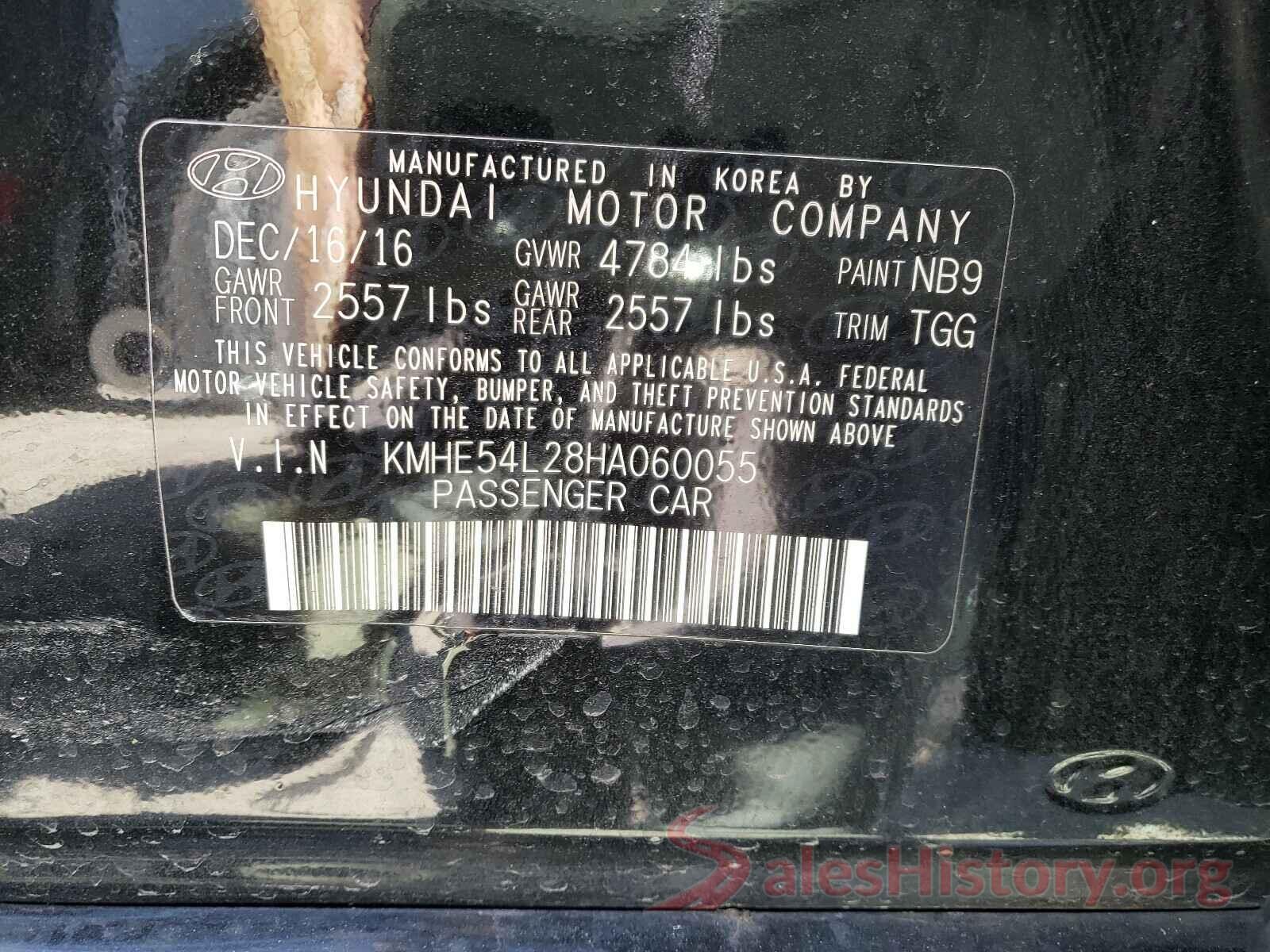 KMHE54L28HA060055 2017 HYUNDAI SONATA