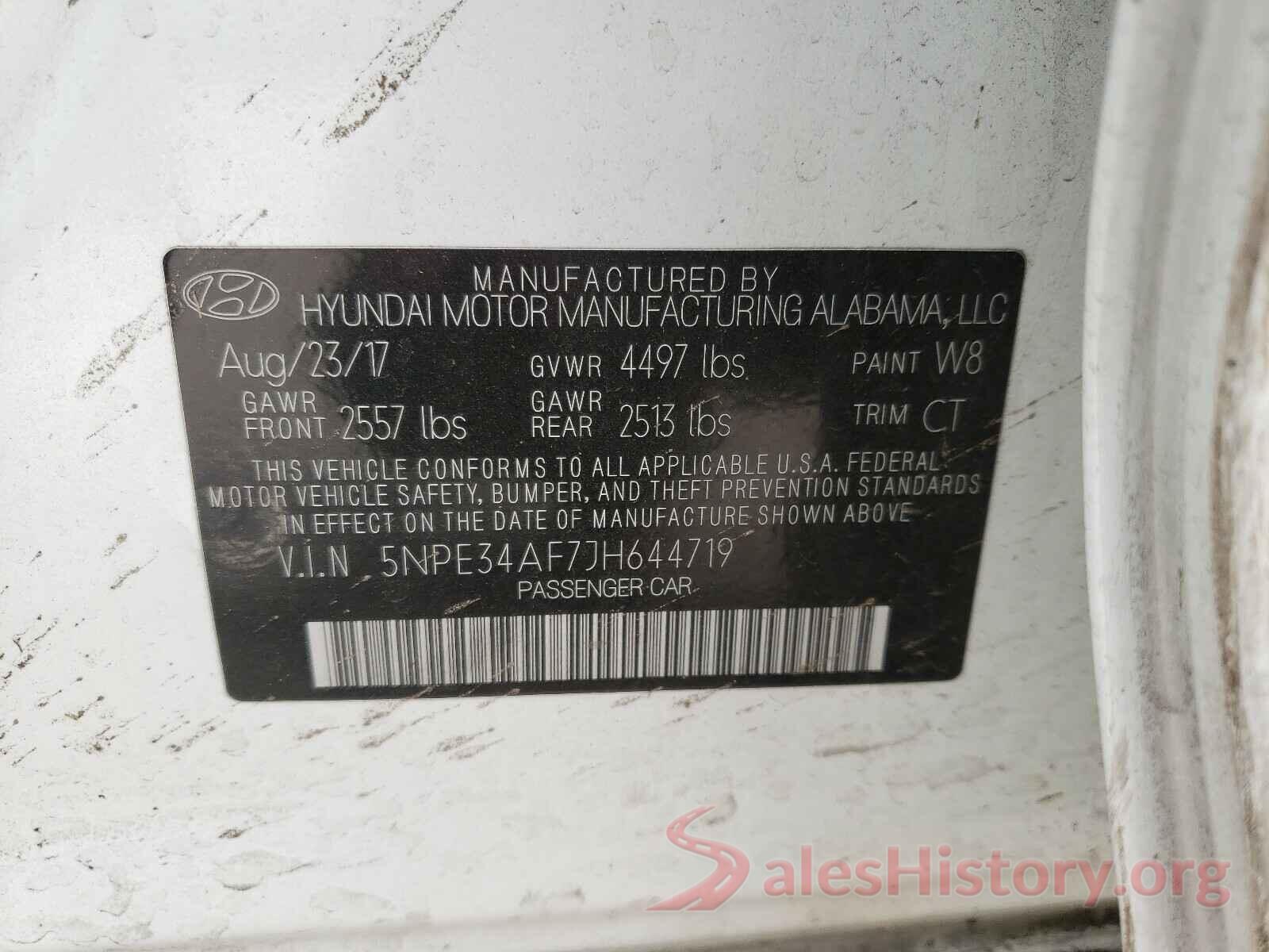 5NPE34AF7JH644719 2018 HYUNDAI SONATA