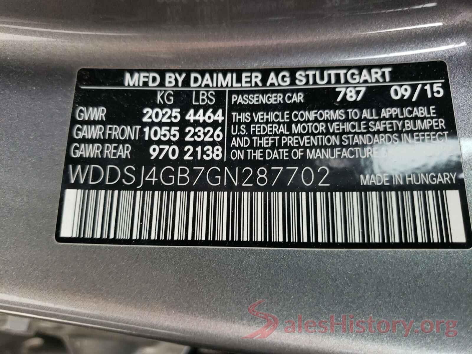 WDDSJ4GB7GN287702 2016 MERCEDES-BENZ C CLASS