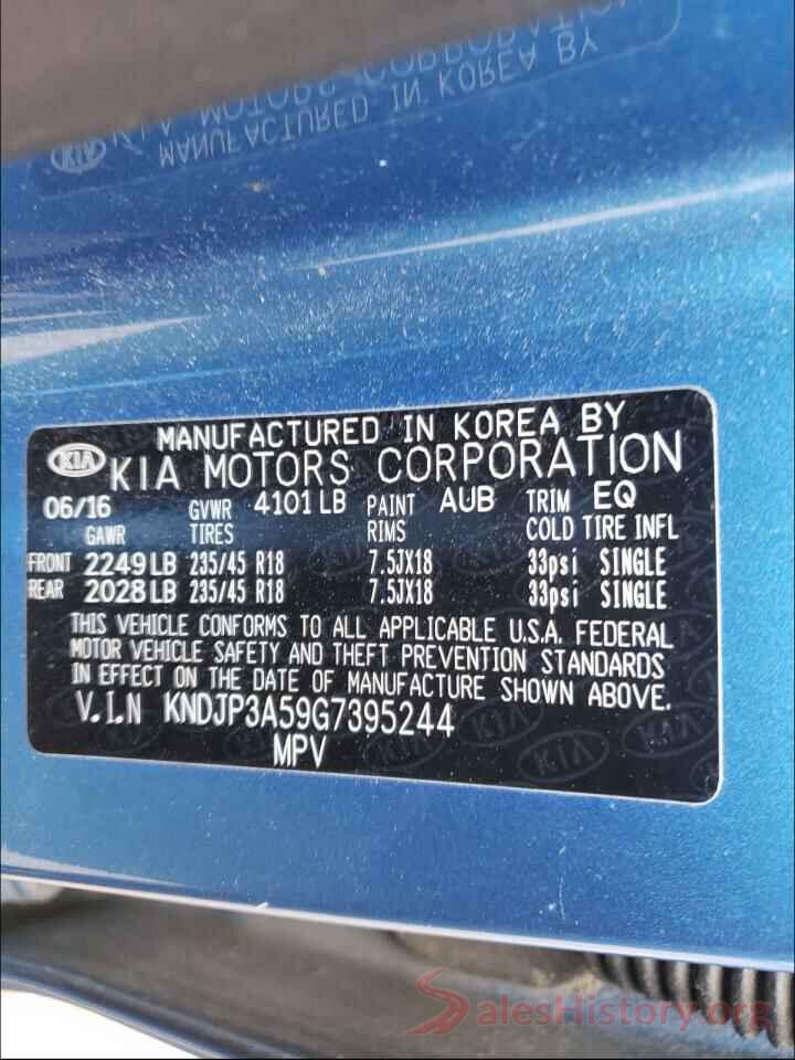 KNDJP3A59G7395244 2016 KIA SOUL