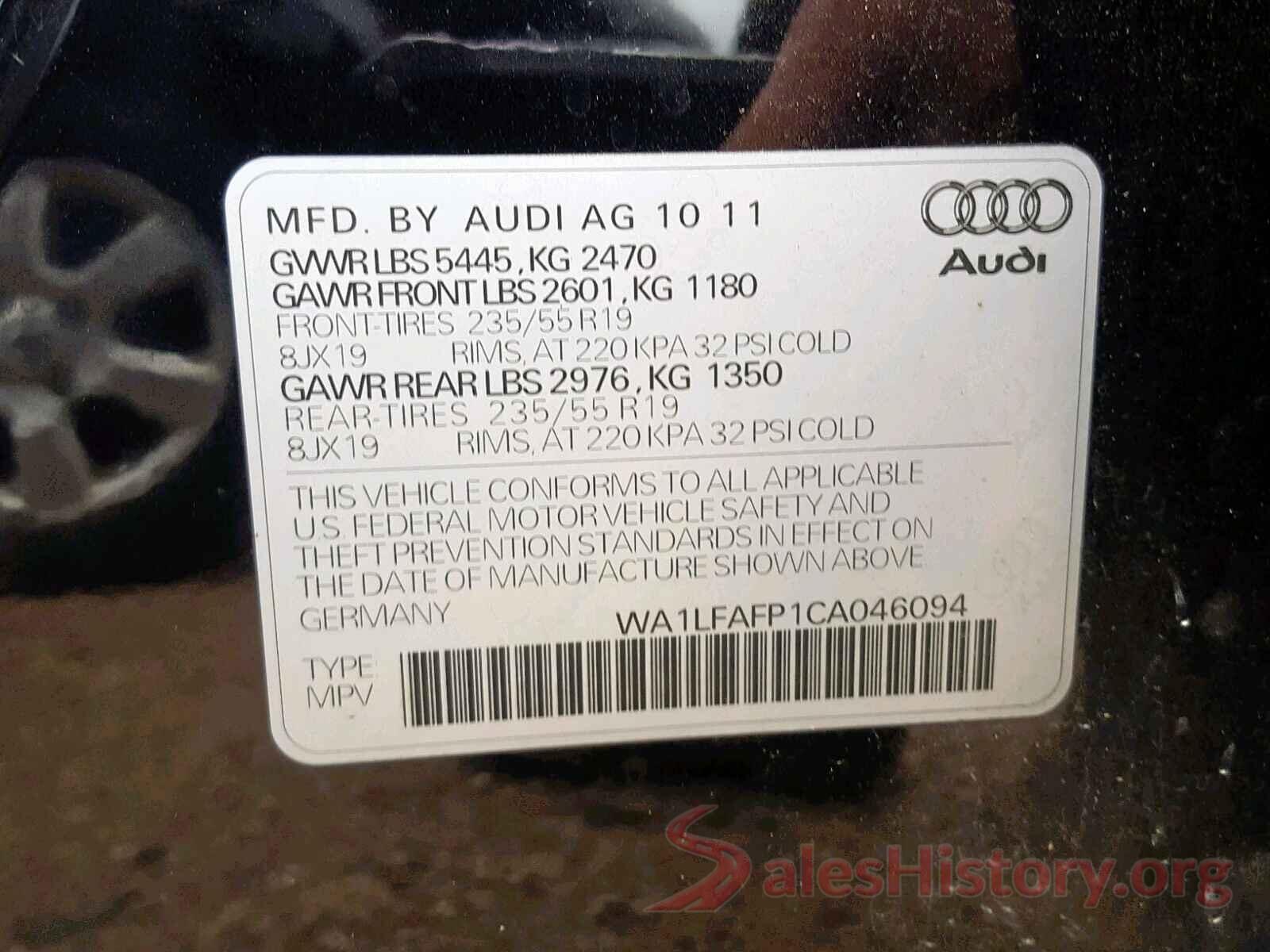 WA1LFAFP1CA046094 2012 AUDI Q5