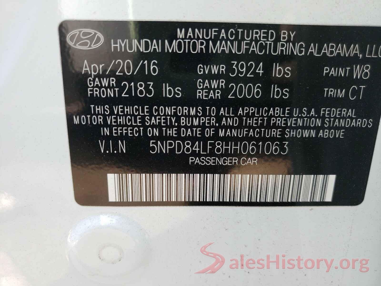 5NPD84LF8HH061063 2017 HYUNDAI ELANTRA