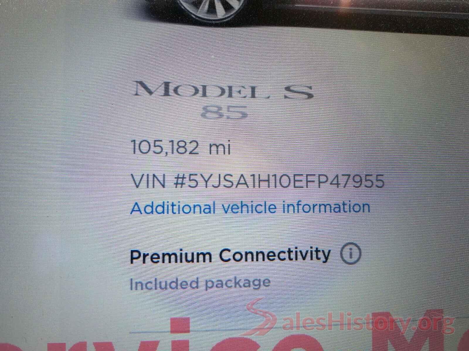 5YJSA1H10EFP47955 2014 TESLA MODEL S