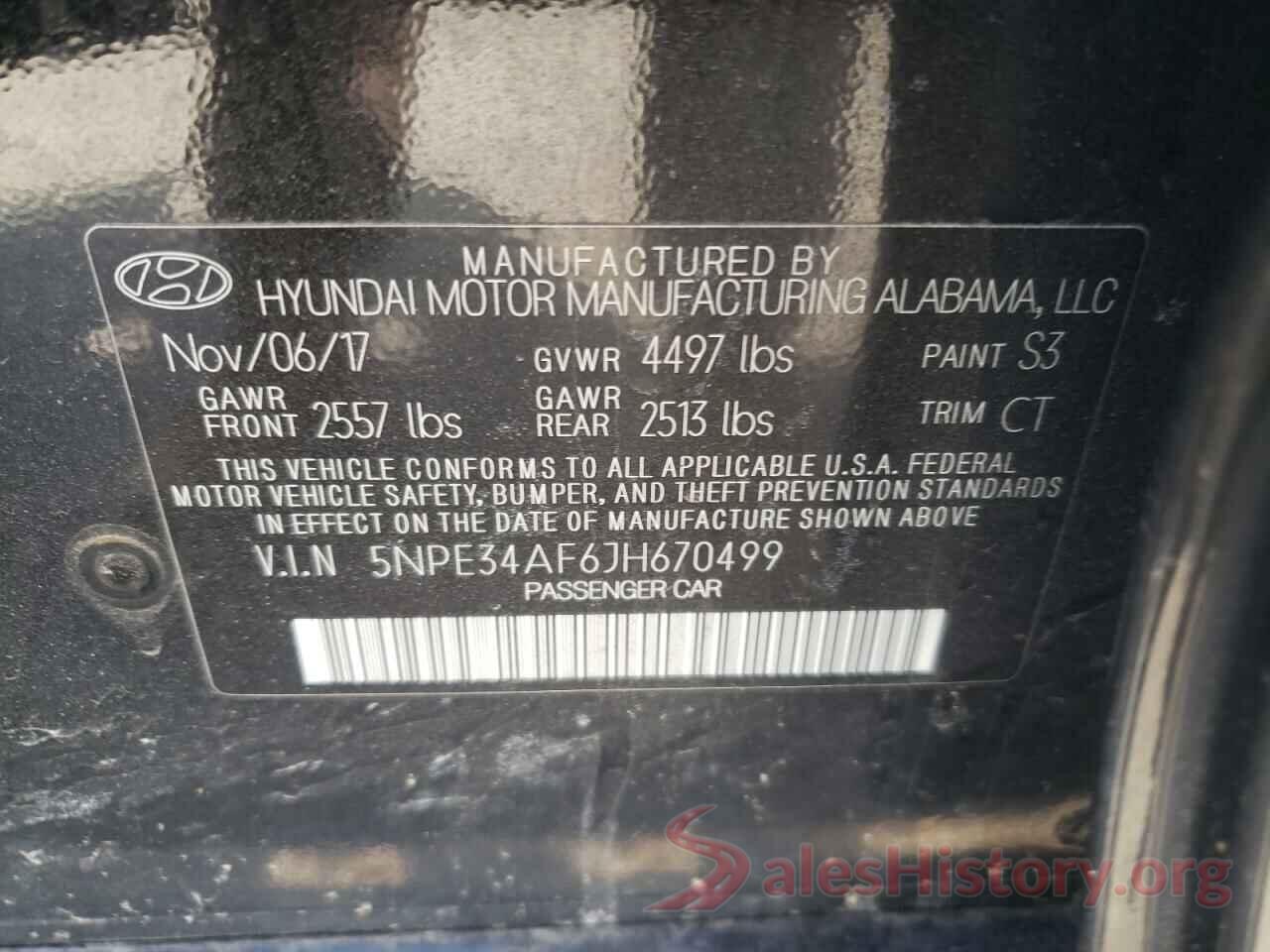 5NPE34AF6JH670499 2018 HYUNDAI SONATA