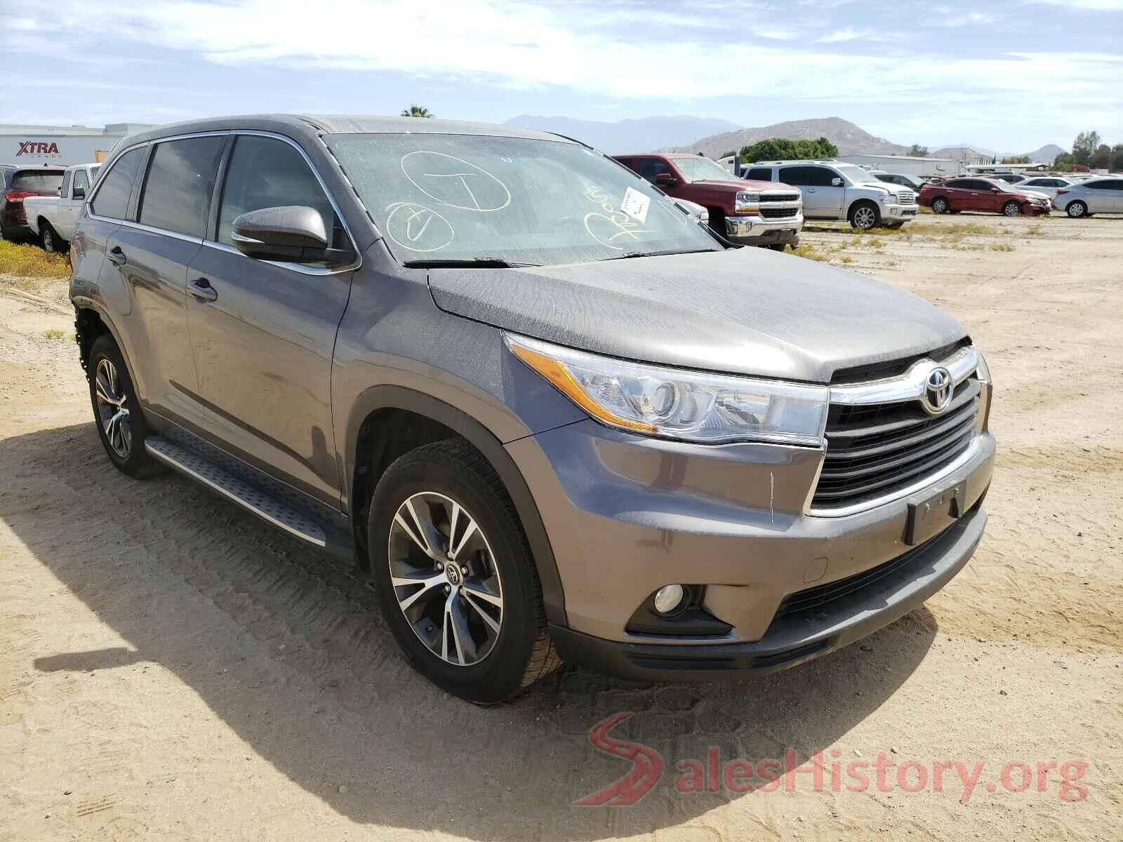 5TDKKRFH2GS505050 2016 TOYOTA HIGHLANDER